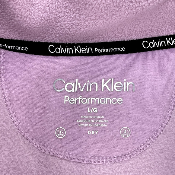 Calvin Klein Jacket Womens L Pink Full Zip Fleece Performance Lightweight Coat - Picture 5 of 11
